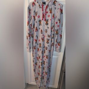 Free Press Christmas One Piece Pajama Womens M Reindeer